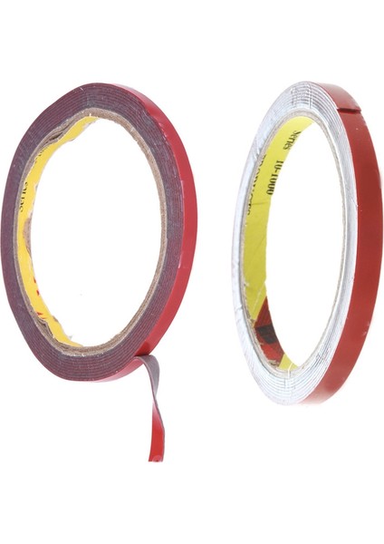 Bradoo- 2 Adet Kırmızı Güçlü Kalıcı Çift Taraflı Süper Yapışkan Köpük Bant Rulosu Araba Araç Için - 6MMX3M & 8MMX3M (Yurt Dışından) modelleri