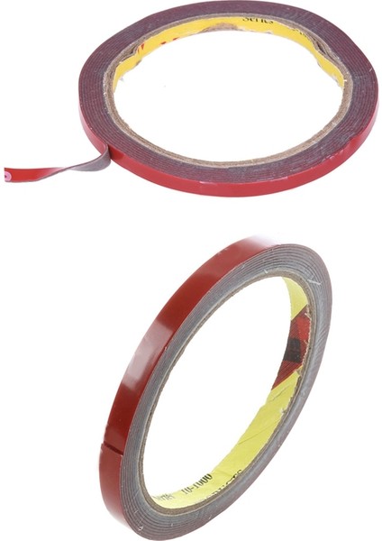 Bradoo- 2 Adet Kırmızı Güçlü Kalıcı Çift Taraflı Süper Yapışkan Köpük Bant Rulosu Araba Araç Için - 6MMX3M & 8MMX3M (Yurt Dışından) fırsatları
