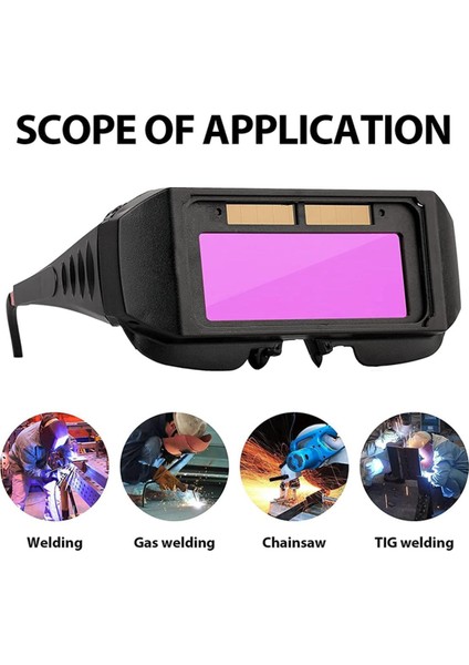 Kaynak Gözlüğü Güneş Enerjili Oto Camları, Kafa Bantlı ve Kılıflı (Yurt Dışından)