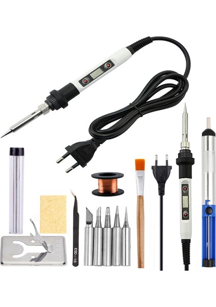 Sıcaklık Ayarlanabilir 80W Elektrikli Havya 220V Lehim Istasyonu Kaynak Demir Ipuçları Teneke Havya Elektrikli Aletler (Yurt Dışından) fırsatları