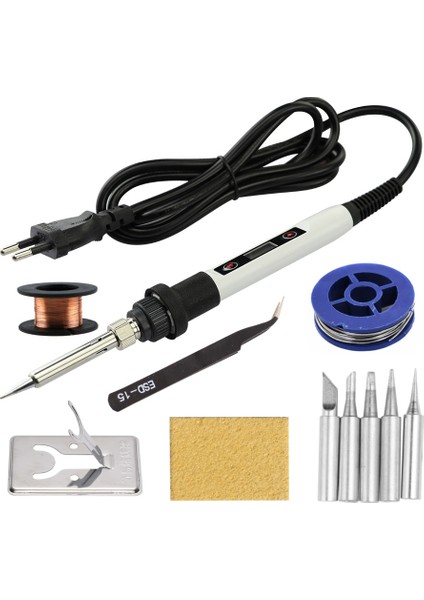 Sıcaklık Ayarlanabilir 80W Elektrikli Havya 220V Lehim Istasyonu Kaynak Demir Ipuçları Teneke Havya Elektrikli Aletler (Yurt Dışından) indirimleri