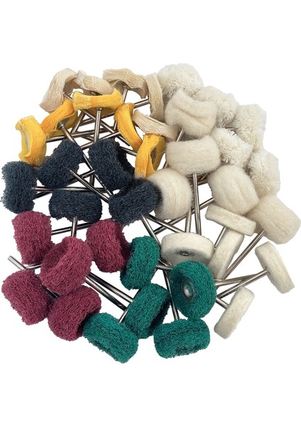 10 Adet Diş Laboratuvarı Diş Hekimliği Odontologia Parlatma Fırçası Tekerlek Döner Aletler 2.35MM Hp Shank Yün Keçi Pamuk Siyah Buff (Yurt Dışından) modelleri