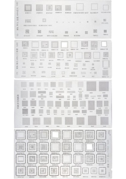 Namuny 4 Adet Evrensel Bga Şablon Mtk Msm Samsung Huawei Xiaomi iPad Cpu Ram Pm Ic Reball Pin Doğrudan Isı Şablonu (Yurt Dışından) fiyatları
