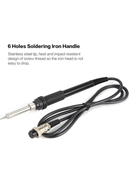 90W Elektronik Havya Isıtmalı Saplı Kaynak Aleti Lehim 6 Delik - Siyah (Yurt Dışından) indirimleri