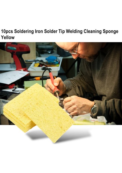 10 Adet Havya Lehim Ucu Kaynak Temizleme Süngeri Sarı - Sarı (Yurt Dışından) fırsatları