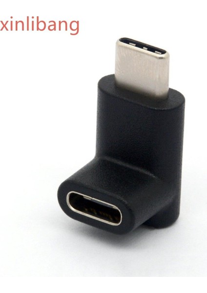 90 Derece Tip C Adaptör, USB C Erkek - Dişi Adaptör Yukarı ve Aşağı Açılı Usb-C Adaptör USB 3.1 Tip-C Konnektör (Yurt Dışından)