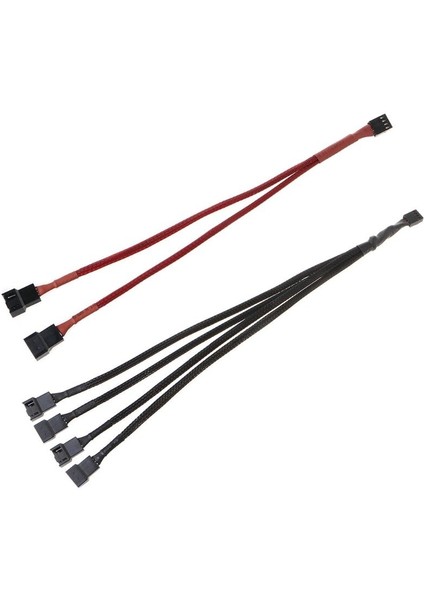 Pwm 4pin Fan Kollu Uzatma Splitter Hub Kabloları Anakart Cpu 4 Pin 2 4 (Yurt Dışından)