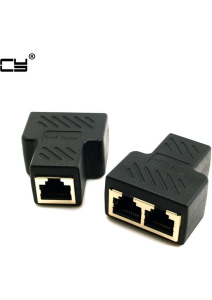 Cat6 RJ45 8P8C Fiş Para Çift Ethernet Adaptörü RJ45 Splitter Com Escudo (Yurt Dışından)