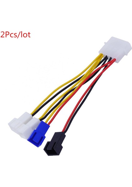 2 Adet Ide 4pin 3/4 Pin 3pin Uzatma Fan Kablosu Adaptör Güç Kablosu 1 Ila 4 Y Splitter Hız Kontrol Hattı Konektörü 12V 7V 5V (Yurt Dışından)
