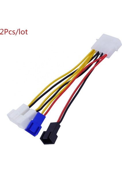 2 Adet Ide 4pin 3/4 Pin 3pin Uzatma Fan Kablosu Adaptör Güç Kablosu 1 Ila 4 Y Splitter Hız Kontrol Hattı Konektörü 12V 7V 5V (Yurt Dışından)