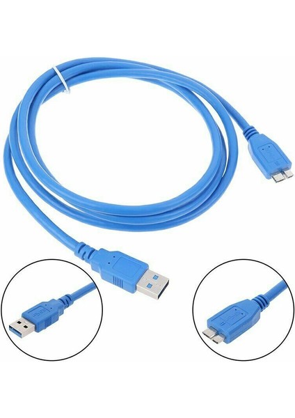 HDD Sabit Disk 1,5m Için Yeni USB 3.0 Süper Hızlı Erkek - Mikro B Veri Kablosu (Yurt Dışından)