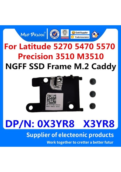 Yeni Orijinal M.2 Braketi Çerçeve Desteği Kapak Vidaları ile Dell Latitude E5470 5570 Precision 3510 0X3YR8 X3YR8 01X2MT 1X2MT (Yurt Dışından)