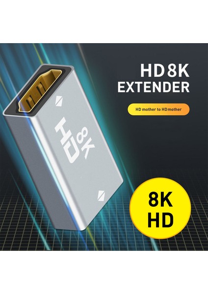 Dönüştürücü Genişletici HDMI Uyumlu Kablo Kablosu Uzatma Adaptörü 8k @ 60Hz HDMI Uyumlu Kadın - Kadın Pc Tv Projektörü Için (Yurt Dışından)