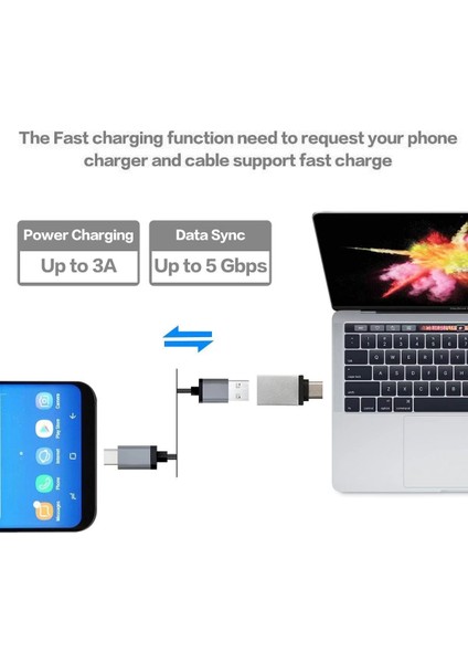 Samsung Galaxy Tabpro S, S8 / S9 / S9 Plus, Not 8, A8 + A8 2018 Usb-C Dönüştürücü Için USB 3.1 Tip-C - USB 3.0 Otg Adaptörü (Yurt Dışından)