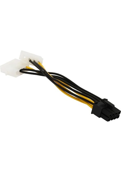 15CM 5 Adet/grup 8 Pin Pcı Express Erkek Çift Lp4 4pin Molex Ide Pcı-E Grafik Ekran Kartı Güç Kablosu Adaptörü (Yurt Dışından)