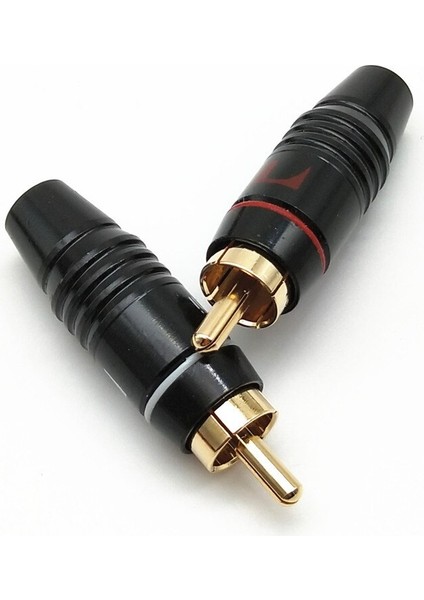 Nakamichi Kaynak Bakır Altın Kaplama Rca Erkek Fiş Konnektörü Adaptörü Av Ses Video Tel Konnektör Fişi Tel Çapı 6.4 mm (Yurt Dışından)