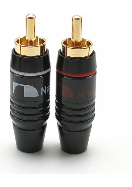 Nakamichi Kaynak Bakır Altın Kaplama Rca Erkek Fiş Konnektörü Adaptörü Av Ses Video Tel Konnektör Fişi Tel Çapı 6.4 mm (Yurt Dışından)