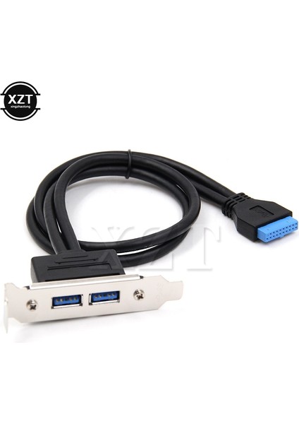 50 cm Pc Anakart 20 Pin Çift USB 3.0 Bağlantı Noktaları Ekspres Kablo Anakart 2 Usb3.0 Panel Braketi Uzatma Kablosu (Yurt Dışından) fiyatları