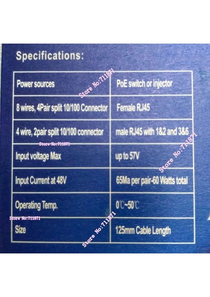 8pin RJ45 Ayırıcı Upoe Kablo Seti 2 Adet 8p Iki Konnektör RJ45 Birleştirici Poe Hattı Iki Kamera RJ45 Ağ Kablosu Uzatma Kablosu (Yurt Dışından)