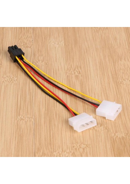 3 Adet 4pin To 6pin Güç Hattı Ide Pcı Express Ekran Kartı Pci-E Atx Psu Güç Dönüştürücü Kablosu Çift Molex Pcie 6pin Adaptörü (Yurt Dışından)
