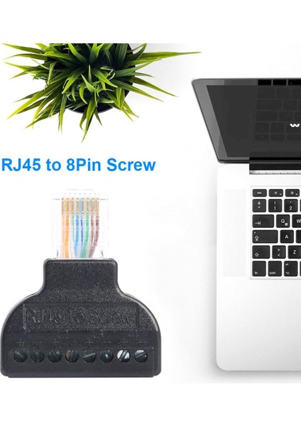 RJ45 Erkek Fiş 8 Pin Av Vidalı Konnektör Adaptörü Için Cat7 Cat6 Cat5 Cctv Dvr Ethernet Ağ Lan Adaptörü Kartı (Yurt Dışından)