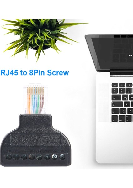 RJ45 Erkek Fiş 8 Pin Av Vidalı Konnektör Adaptörü Için Cat7 Cat6 Cat5 Cctv Dvr Ethernet Ağ Lan Adaptörü Kartı (Yurt Dışından)
