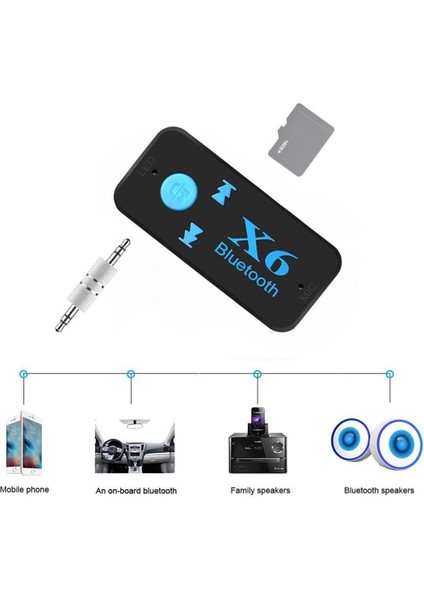 Yeni Bluetooth 4.1 Alıcı Adaptörü Kablosuz Stereo Ses Çalar Tf Kart Okuyucu Fonksiyonu ile 3.5mm Aux (Yurt Dışından)