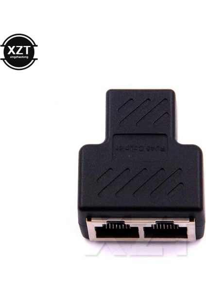 Yüksek Kaliteli Siyah Bakır Çekirdek 1 Ila 2 RJ45 Konnektör Ağ Kablo Ayırıcı Genişletici Fiş Adaptörü Pc Laptop Için (Yurt Dışından)