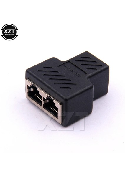 Yüksek Kaliteli Siyah Bakır Çekirdek 1 Ila 2 RJ45 Konnektör Ağ Kablo Ayırıcı Genişletici Fiş Adaptörü Pc Laptop Için (Yurt Dışından)