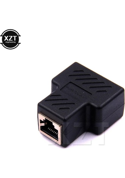 Yüksek Kaliteli Siyah Bakır Çekirdek 1 Ila 2 RJ45 Konnektör Ağ Kablo Ayırıcı Genişletici Fiş Adaptörü Pc Laptop Için (Yurt Dışından)