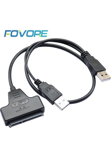 Sata SSD ve HDD Için USB 2.0 Ila 2,5 Inç HDD 7 + 15PIN Sata Sabit Sürücü Kablosu Adaptörü (Yurt Dışından)