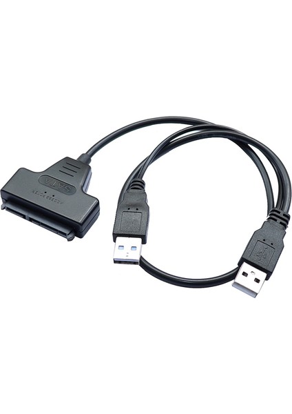 Sata SSD ve HDD Için USB 2.0 Ila 2,5 Inç HDD 7 + 15PIN Sata Sabit Sürücü Kablosu Adaptörü (Yurt Dışından)