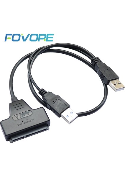 Sata SSD ve HDD Için USB 2.0 Ila 2,5 Inç HDD 7 + 15PIN Sata Sabit Sürücü Kablosu Adaptörü (Yurt Dışından)
