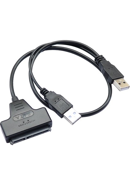 Sata SSD ve HDD Için USB 2.0 Ila 2,5 Inç HDD 7 + 15PIN Sata Sabit Sürücü Kablosu Adaptörü (Yurt Dışından)