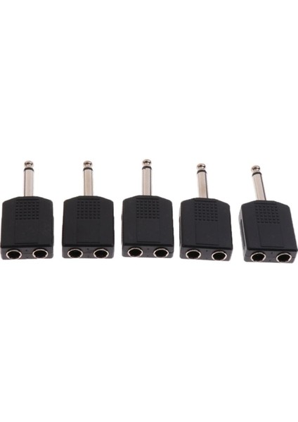 5x Mono 6.35MM/6.5MM Soket Gitar Mono Jack Tak Y Splitter Ses Adaptörü (Yurt Dışından)