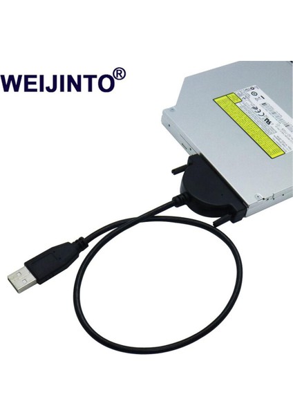 Weıjınto USB 2.0 Mini Sata Iı 7 + 6 13PIN Adaptör Dönüştürücü Kablosu Dizüstü Bilgisayar Cd/dvd Rom Sürücüsü (Yurt Dışından)