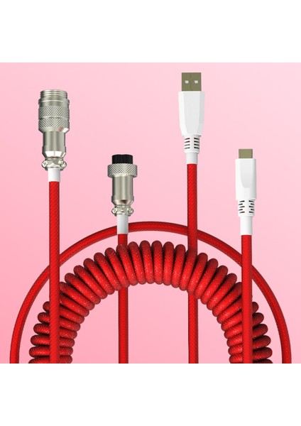 C Tipi USB Kablosu Mekanik Klavye Sarmal Kablo Tel Mekanik Klavye Aviator Masaüstü Bilgisayar Havacılık Konektörü (Yurt Dışından) fiyatları