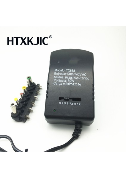 Ab Standardı Evrensel Ac Dc Şarj Adaptörü Dönüştürücü Dc 3, 4.5, 6, 7.5, 9, 12 V 30W Güç Şarj Cihazı Güç Adaptörü (Yurt Dışından) fiyatları