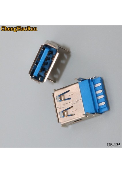 Chenghaoran 2 Adet/grup USB A Dişi Af 3.0 Tel Mavi Plastik USB Süper Yüksek Hızlı Konnektör Konnektörü Usb3.0 Yüksek Hızlı Dişi (Yurt Dışından)