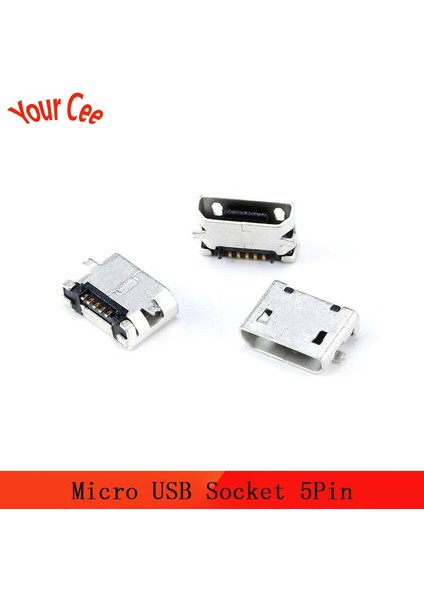 100 Adet Mikro USB Soketi MK5P Mınıusb Dişi 5 Pin Smd Dıp Konektörü (Yurt Dışından)
