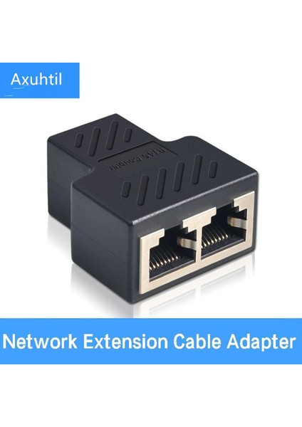 2 Adet RJ45 Splitter Adaptörü 1 Ila 2 Çift Dişi USB RJ45 Bağlantı Noktası 8P8C Genişletici Fiş Lan Inter Ethernet Soketli Konnektör (Yurt Dışından)