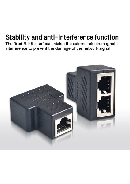 2 Adet RJ45 Splitter Adaptörü 1 Ila 2 Çift Dişi USB RJ45 Bağlantı Noktası 8P8C Genişletici Fiş Lan Inter Ethernet Soketli Konnektör (Yurt Dışından) indirimleri