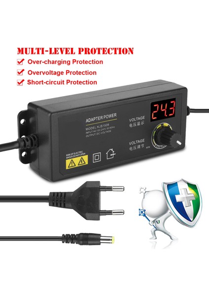3-36V Geniş Aralıklı Ayarlanabilir Güç Adaptörü Parazit Önleyici 60W 1.7A Dc Adaptörü (Yurt Dışından)