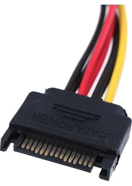 15PIN Sata Erkek Çift 4 Pin Molex Dişi Ide HDD Güç Sabit Disk Kablosu (Yurt Dışından)