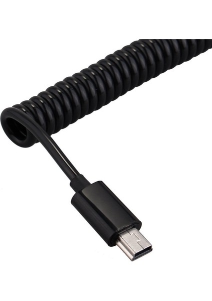Spiral Sarmal Mikro USB B 5pin M - Mini USB B 5pin Erkek Adaptör Adaptör Kablosu 1m 3ft (Yurt Dışından)