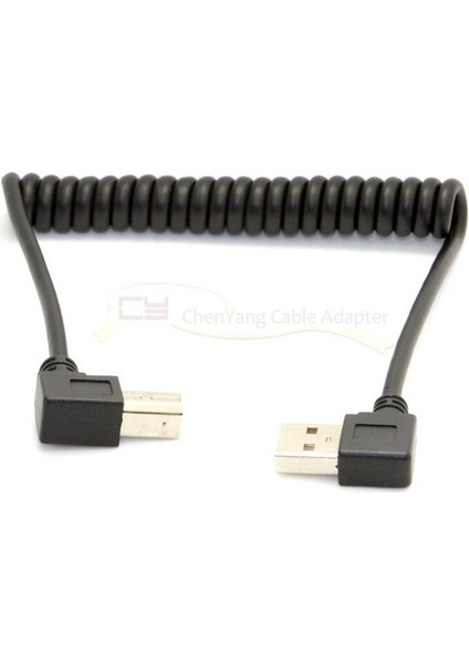 USB Kablosu Sağ Açılı USB 2.0 A Erkek - B Açılı Erkek 90 Derece Streç Kablo Yazıcı Tarayıcı ve Sabit Disk Için 50 Cm/0.5 M (Yurt Dışından) fırsatları