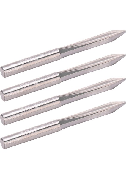 Hao Kan 4 Adet 30° Oyma Kesici 2 Flüt V Şekli Parmak Freze Tungsten Çelik Cnc Matkap Ucu 4X1.0X30° (Yurt Dışından)