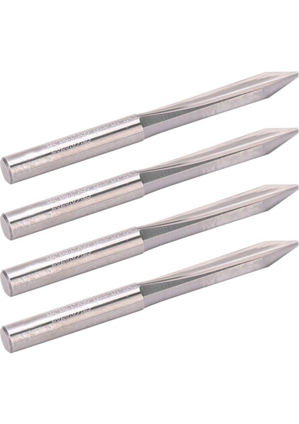 Hao Kan 4 Adet 30° Oyma Kesici 2 Flüt V Şekli Parmak Freze Tungsten Çelik Cnc Matkap Ucu 4X1.0X30° (Yurt Dışından)