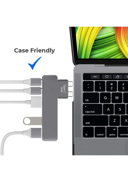 Çift Tip-C Kısa Genişletici USB C Thunderbolt 3 Kadın - Erkek Genişletme Adaptörü Konnektörü USB Hub 5k Video MacBook Pro/air Için (Yurt Dışından)
