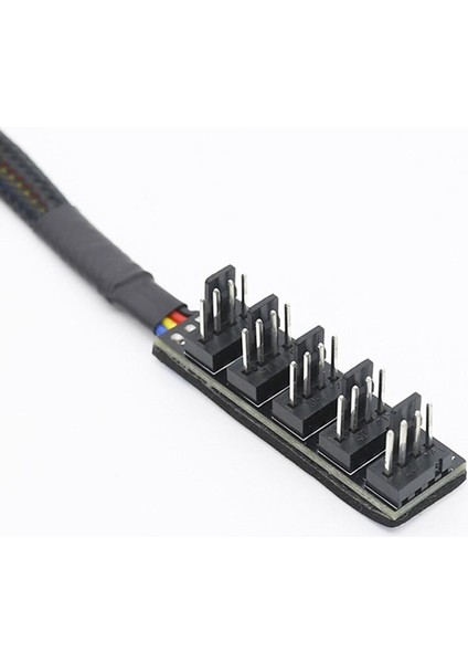 Uzatma Kablosu Ayırıcı Adaptör Denetleyici 1 Ila 5 Yollu 4-Pin Pwm Cpu Soğutucu Fan Pc Kasa Fanı Kollu Güç Kablosu Hub Splitter (Yurt Dışından)